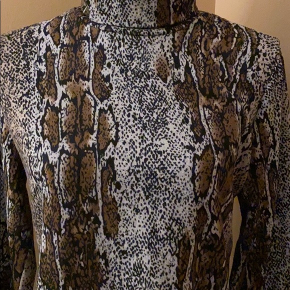 SALE Philosophy snake pattern LS turtleneck top - Picture 2 of 5